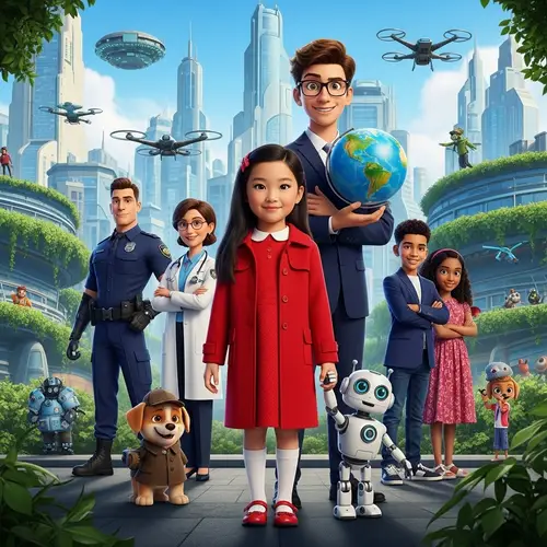 Futuristic Cityscape Poster Design