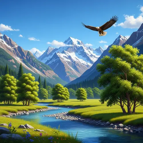 Breathtaking View of Pristine Natural Landscape