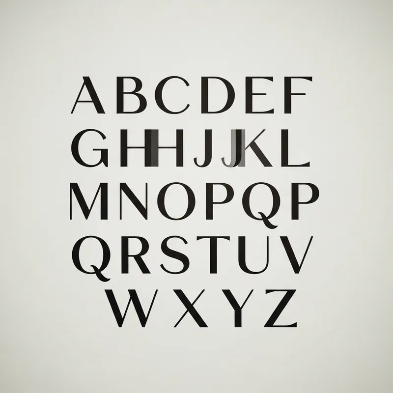 Large Minimalist Alphabetic Letters Design