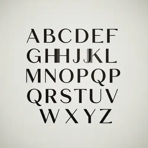 Large Minimalist Alphabetic Letters Design