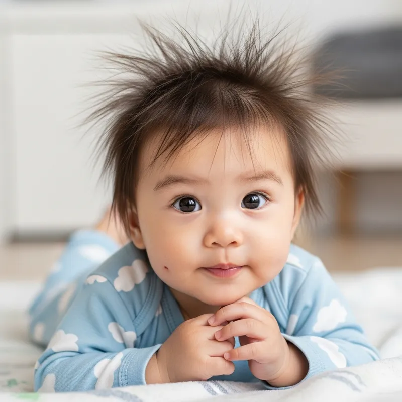 Curious Toddler Girl Prone Pose – Adorable Moments