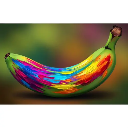 Vibrant Green Banana | Tropical Fruit Close-Up