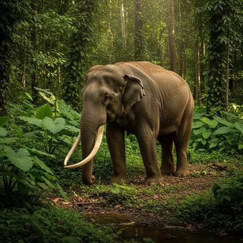Majestic Sumatran Elephant in Natural Habitat