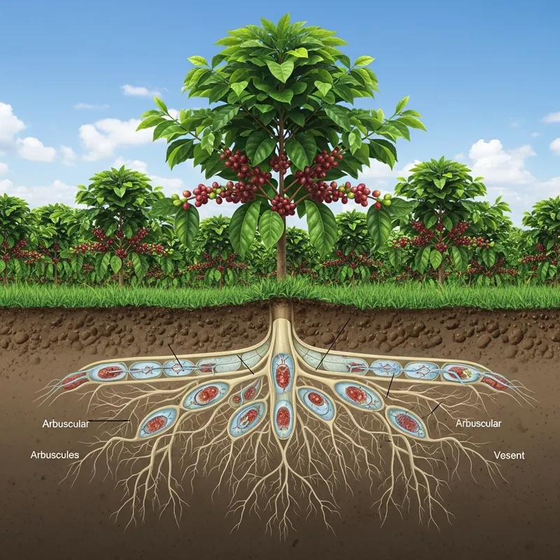 Coffee Plantation with Arbuscular Mycorrhizal Fungi