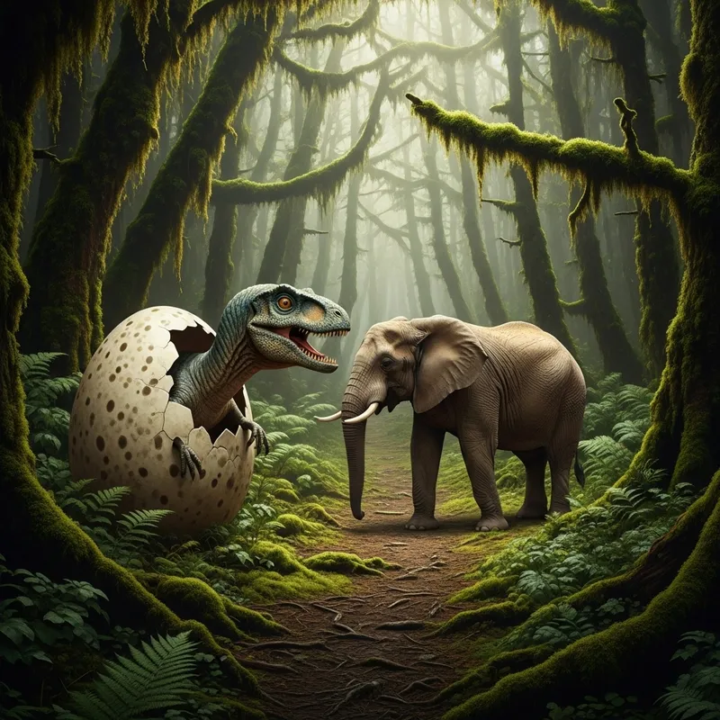 Dinosaur Egg 'Eating' Elephant: An Epic Encounter in the Forest Dinosaur Egg 'Eating' Elephant: An Epic Encounter in the Forest