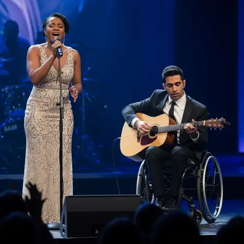 Soulful Duet: African-American Singer & South Asian Guitarist Performance