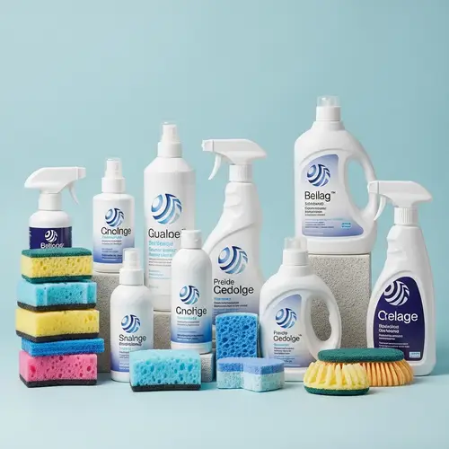 Professional Cleaning Products: Minimalist Design Collection