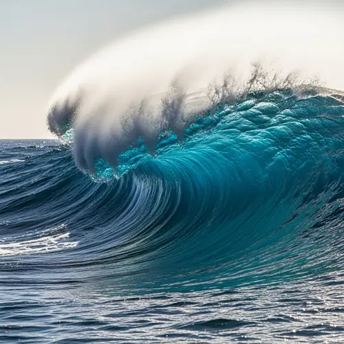 Majestic Deep Ocean Wave | Sapphire Blue Water Wall