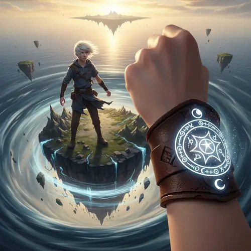 13-Year-Old Boy with White Hair and Magical Bracelet