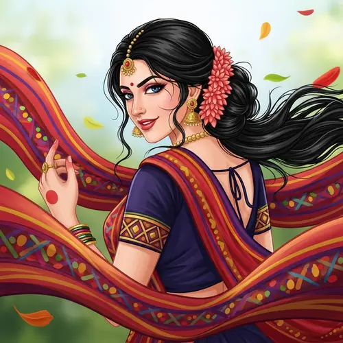 Graceful South Asian Woman in Traditional Attire | Elegant Portrait