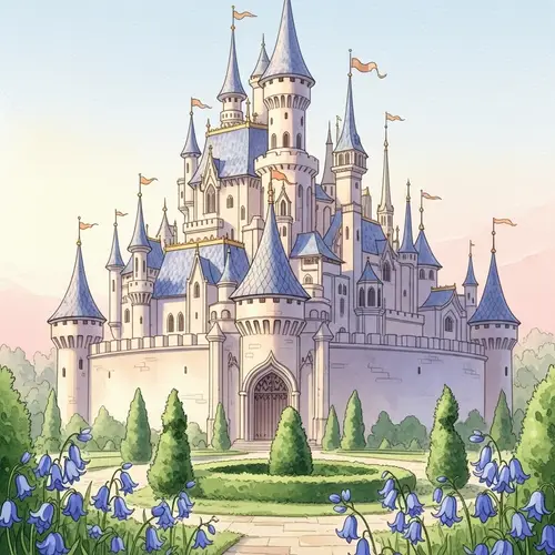 Enchanting Fantasy Castle Illustration | Watercolor Art