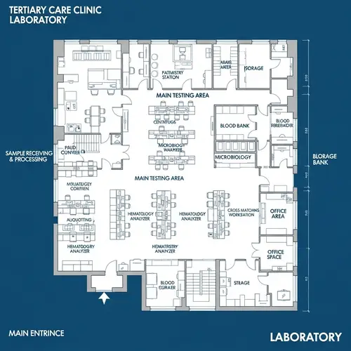 Detailed Tertiary Care Clinic Laboratory Blueprint