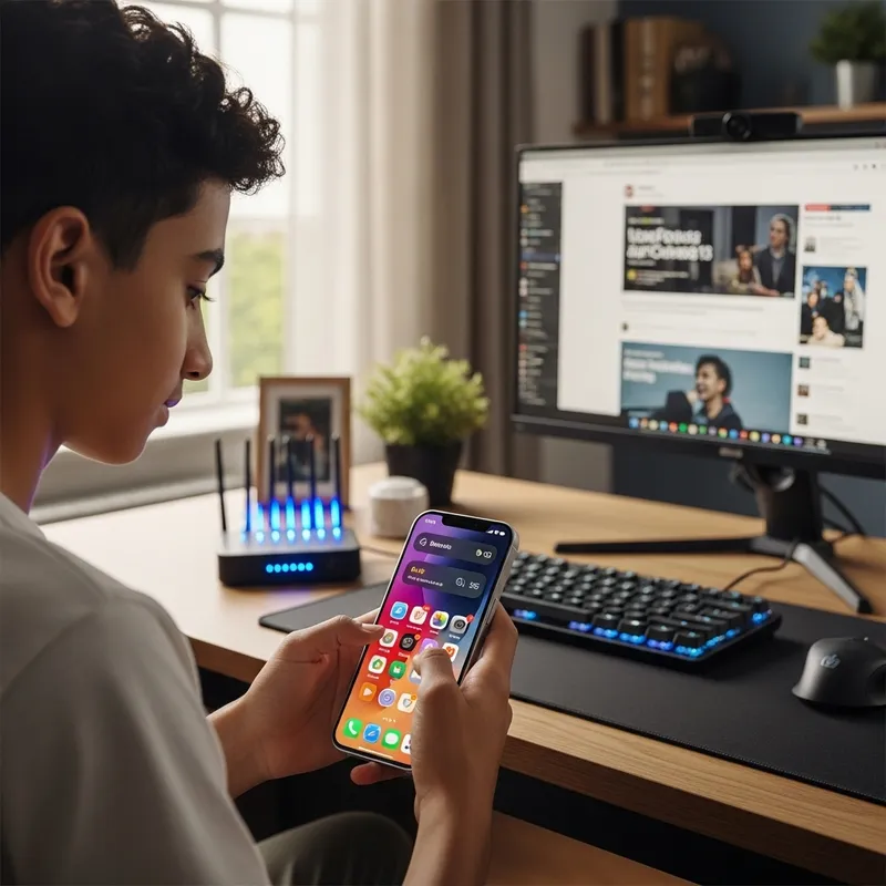 Algerian Teen with iPhone, Android 13, Internet, and PC