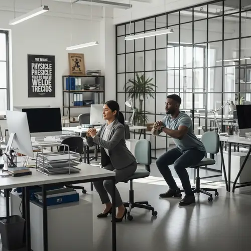 Desk Chair Squats for Office Employees - Exercise Tips