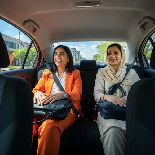 Professional Pakistani Women Enjoying Ride Home | Ride-hailing Service