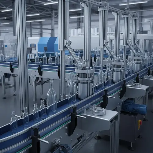 Conveyor Belt System for Sorting Bottles