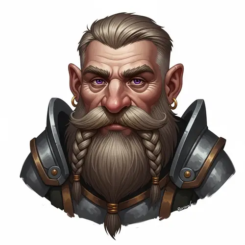 Distinctive Dwarf with Golden Hair and Neat Grooming