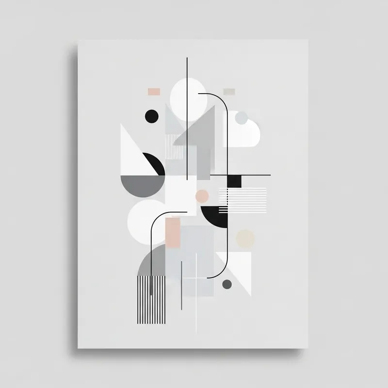 Minimalist Abstract Shapes Art - Tranquil Designs