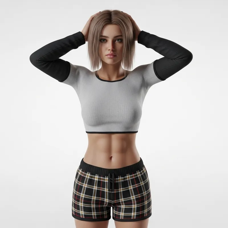 Hyper-Realistic View of an 18-Year-Old Female from an English Council Estate