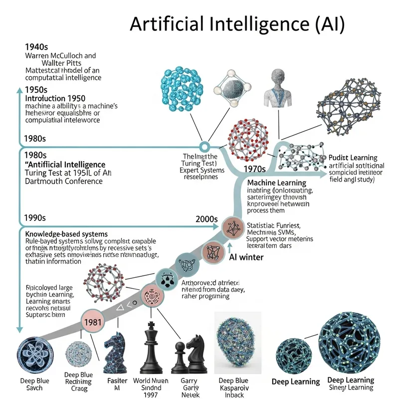 Historical Timeline of Artificial Intelligence: Foundations to Modern Applications