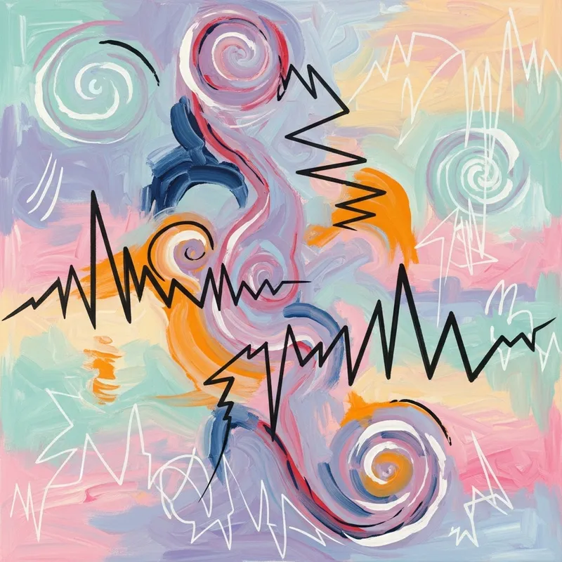 Abstract Weeknd-inspired Painting with Musical Influence