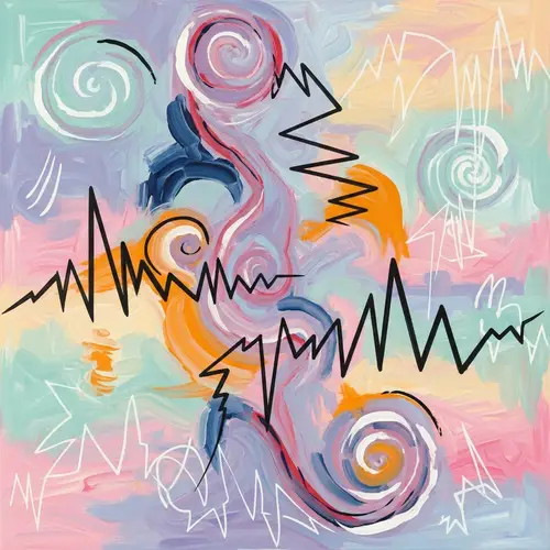 Abstract Painting Inspired by Popular R&B Singer's Music