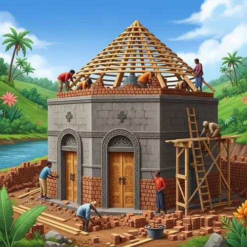 Ethiopian Orthodox Tewahedo Church Construction - Ancient Architecture