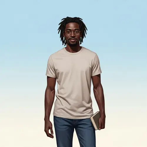 Human Digital Painting of a Black Man