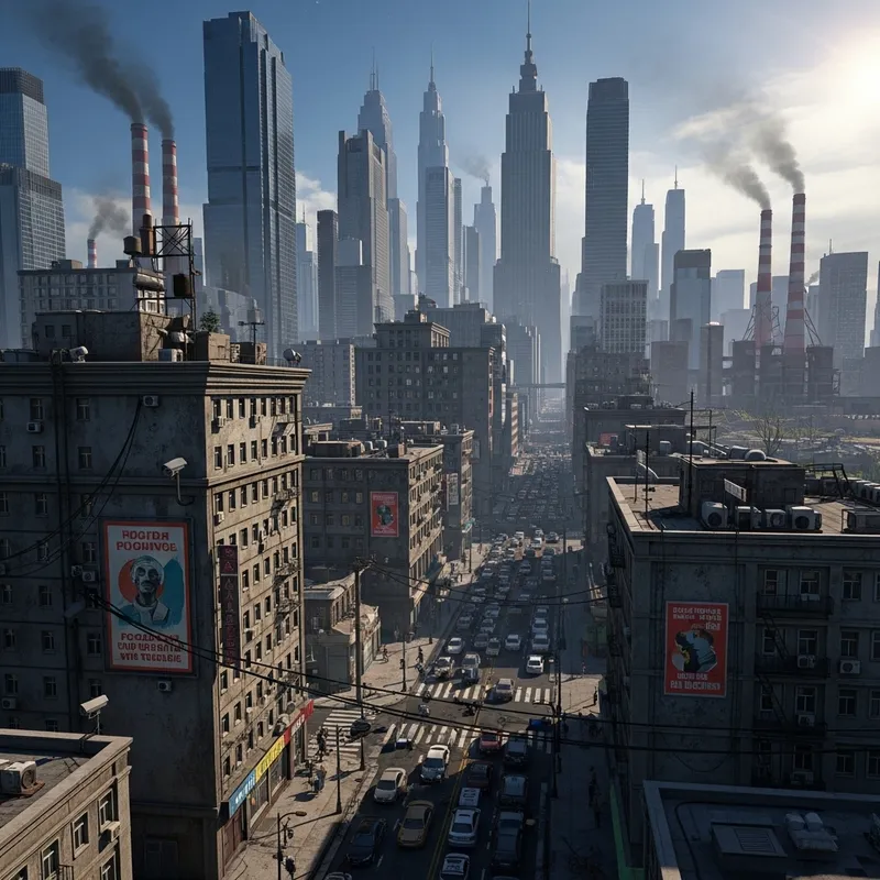 Bleak Urban Landscape: A Warning for Humanity