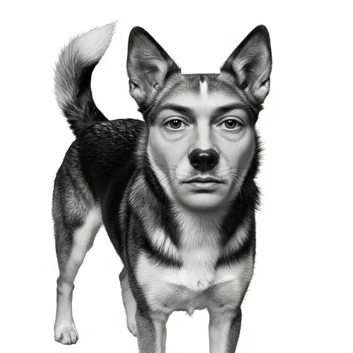 Dog with Human-like Face | Surreal Canine Transformation