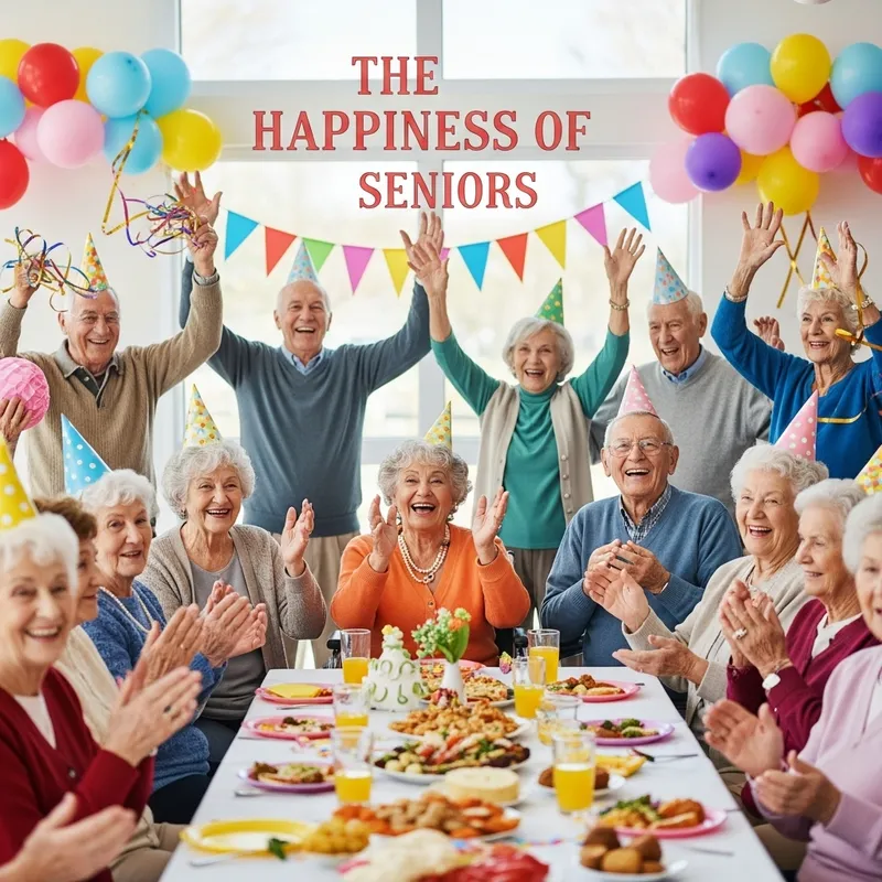 The Happiness of Seniors: A Colorful Celebration with Diverse Elderly Individuals The Happiness of Seniors: A Colorful Celebration with Diverse Elderly Individuals