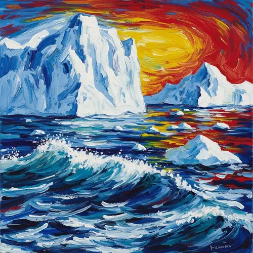 Abstract Expressionism Art Depicting Climate Change