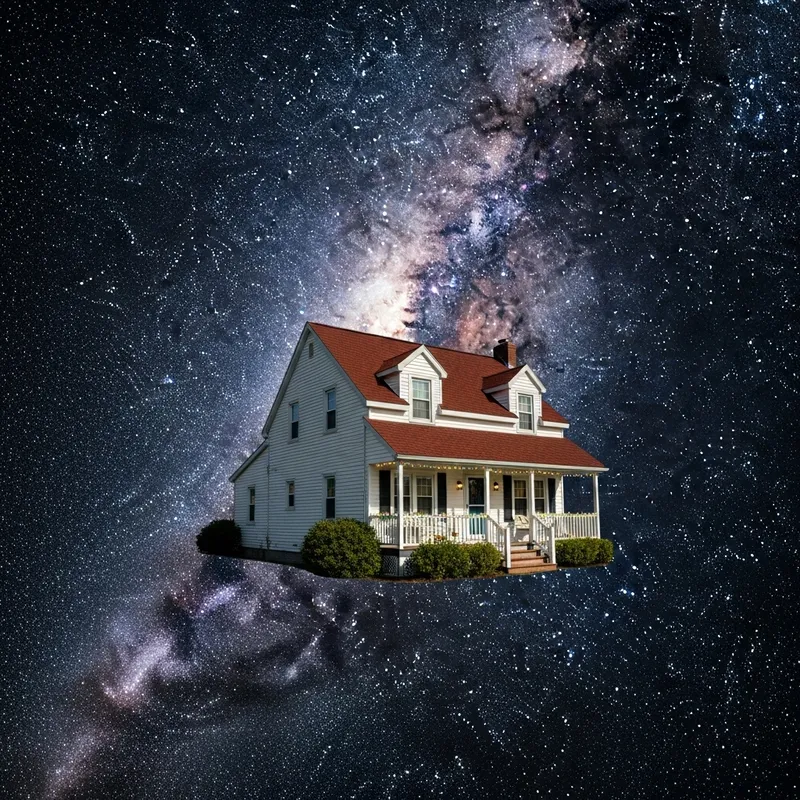 House in Outer Space - A Suburban Escape in Milky Way Galaxy