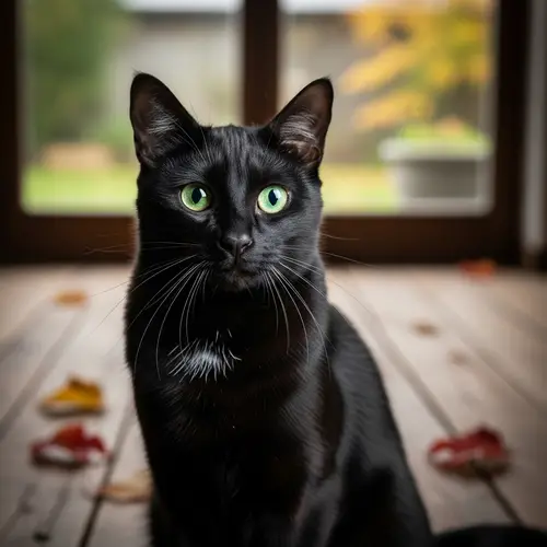 Black-Colored Cat | Beautiful Image of a Feline