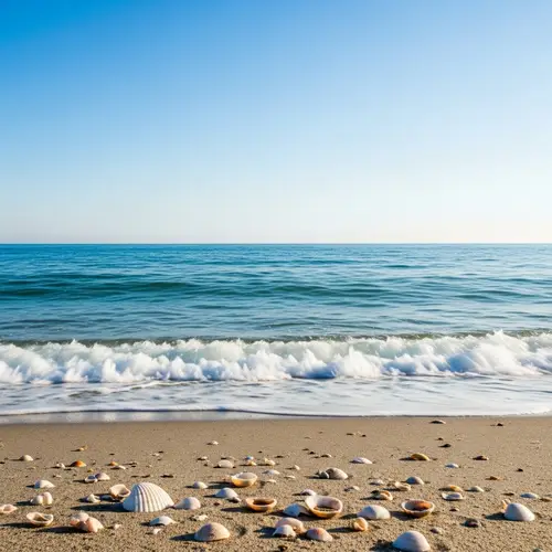 Tranquil Azure Sea Landscape | Serene Shoreline View