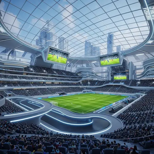 Futuristic Stadium with Innovative Architecture