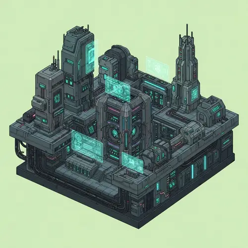 Data Vault 2.0 Model - Cyberpunk Style Visualization