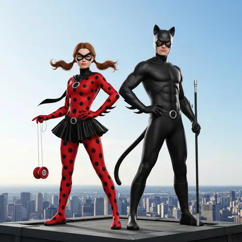 Miraculous Ladybug & Cat Noir: Dynamic Duo in Action