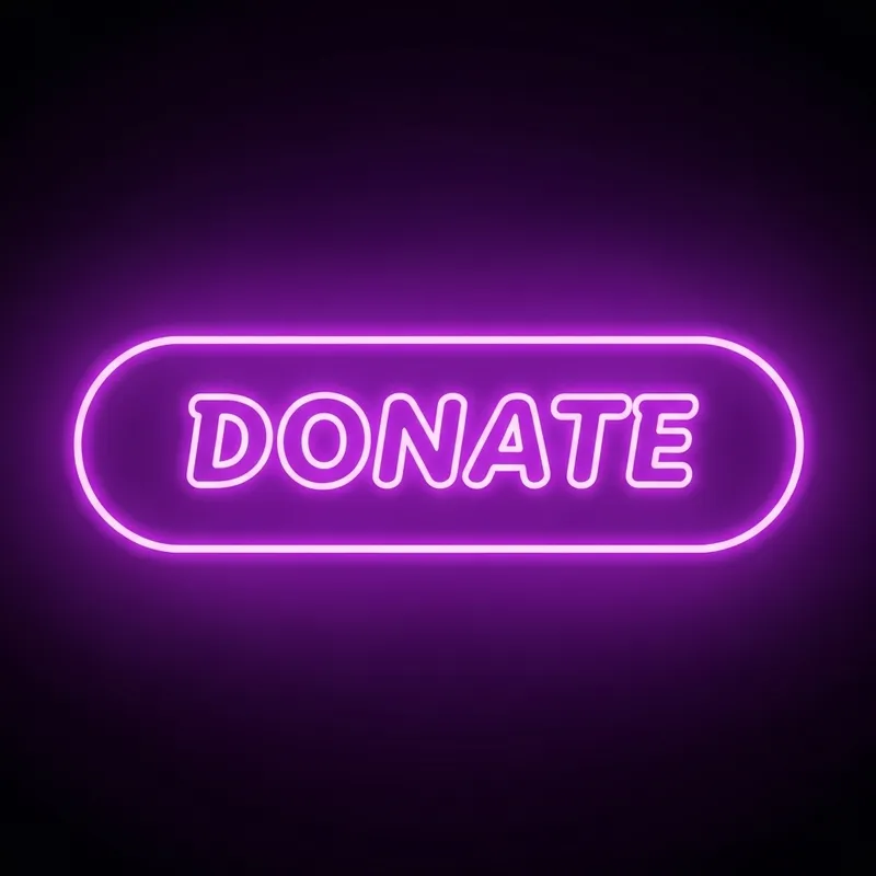 Bright Purple Neon Twitch Donate Button Bright Purple Neon Twitch Donate Button