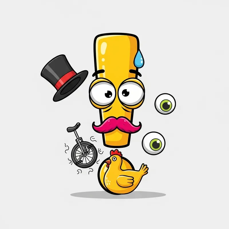 Weird and Funny Mistake Icon with Amusing Twist