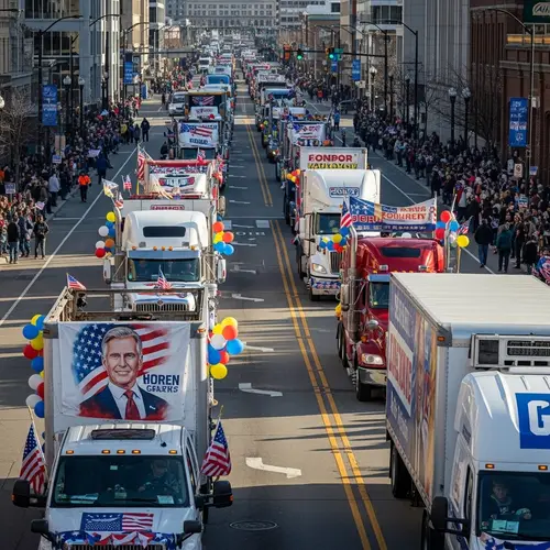 Truckers For Trump Parade: Showcasing Support with Adorned Trucks