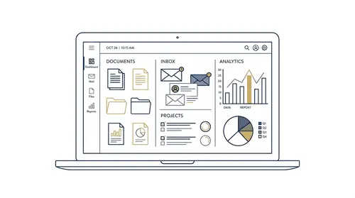 Elegant Digital Workspace Illustration