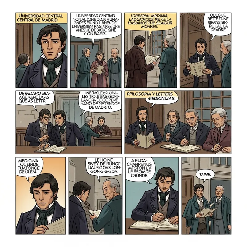 Jose Rizal's European Education Journey in Comics Style