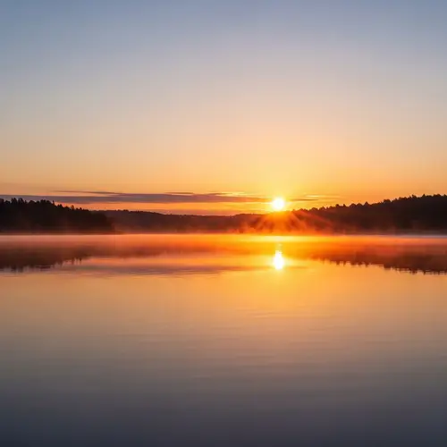 Tranquil Sunrise Over Lake | Serene Watercolor Painting