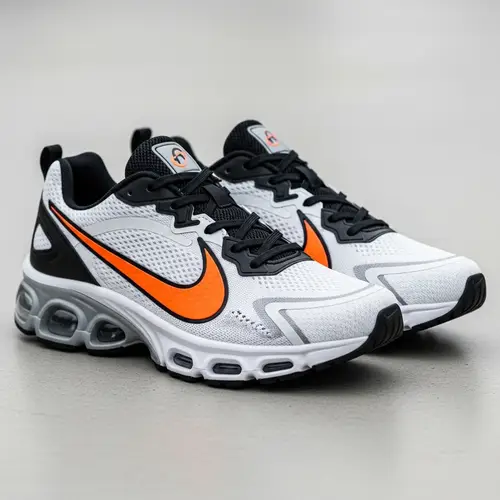 Stylish Sneakers with Curved Check Mark Design