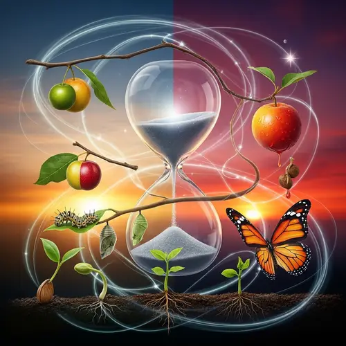 Time Passing Inevitably: Symbolic Evolution Imagery