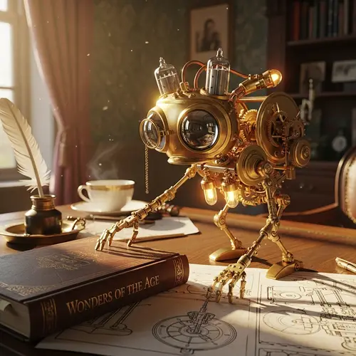 Adorable Steampunk Mechanical Entity Exploration