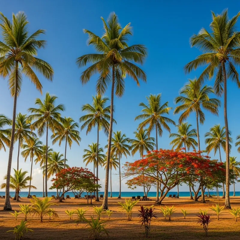 Tropical Paradise: Palm Trees & Vibrant Colors