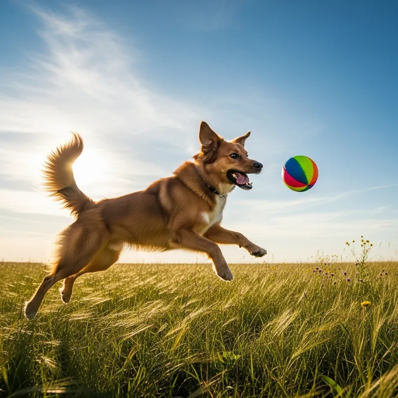 Playful Dog with Ball | Fun Pet Entertainment