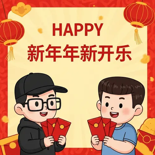 Year of the Dragon Joyfulness: Grand New Start & Best Wishes